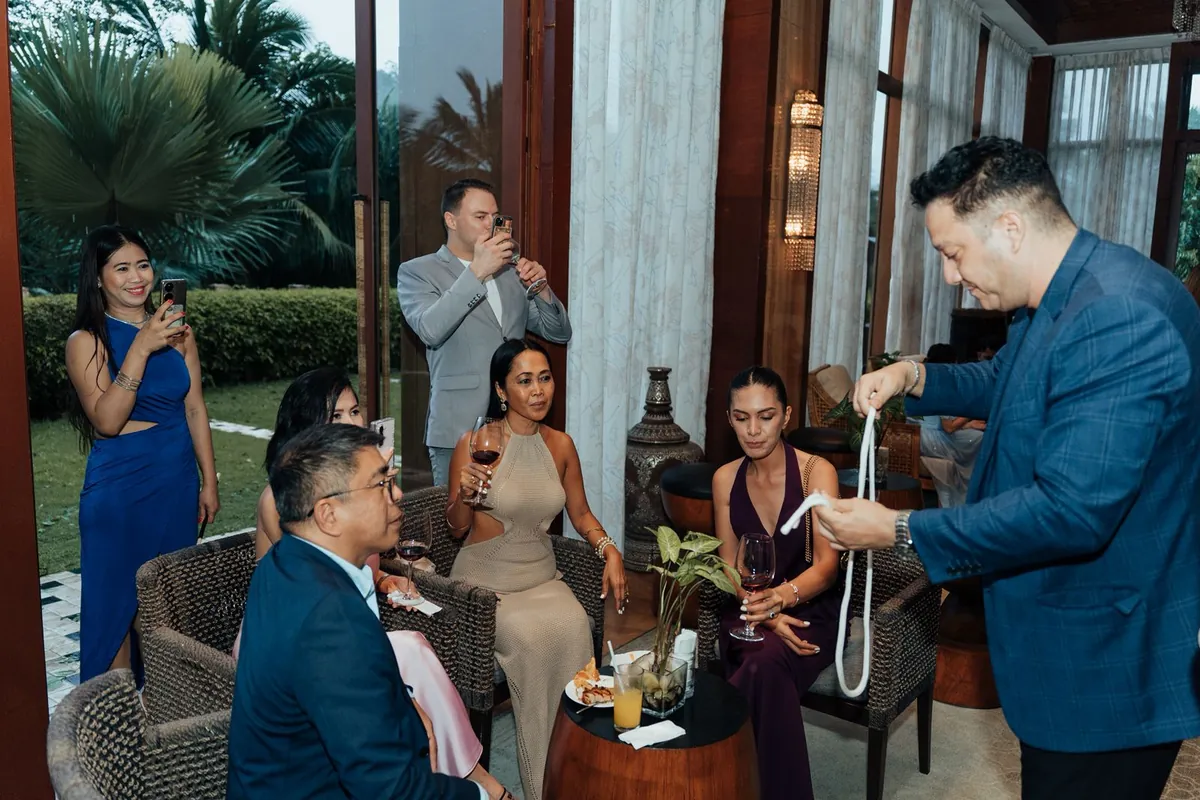 Jose performing close-up magic